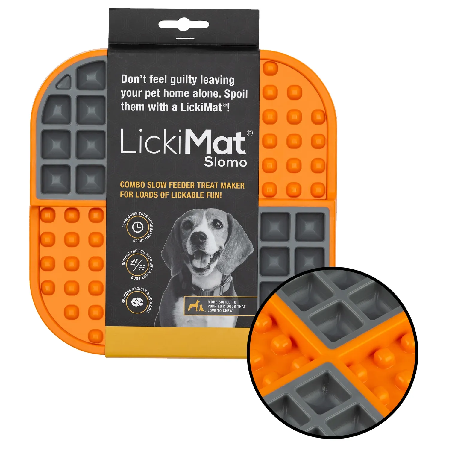 LickiMat® Slomo™ Combo Slow Feeder, ORANGE
