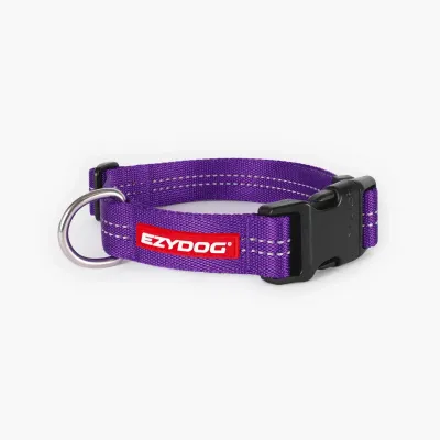 EzyDog  - Essential Adjustable Collar Purple Medium