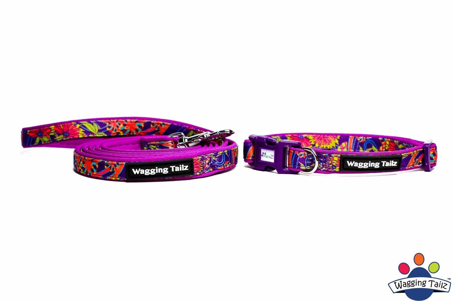 Wagging Tailz Lavender Collar and Lead