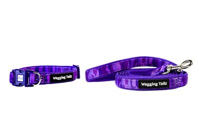 Wagging Tailz, Purple Cameo Collar and Lead Set