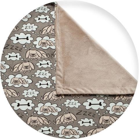 La Doggie Vita Minky Fleece Pet Blanket - Sleeping Dog MED