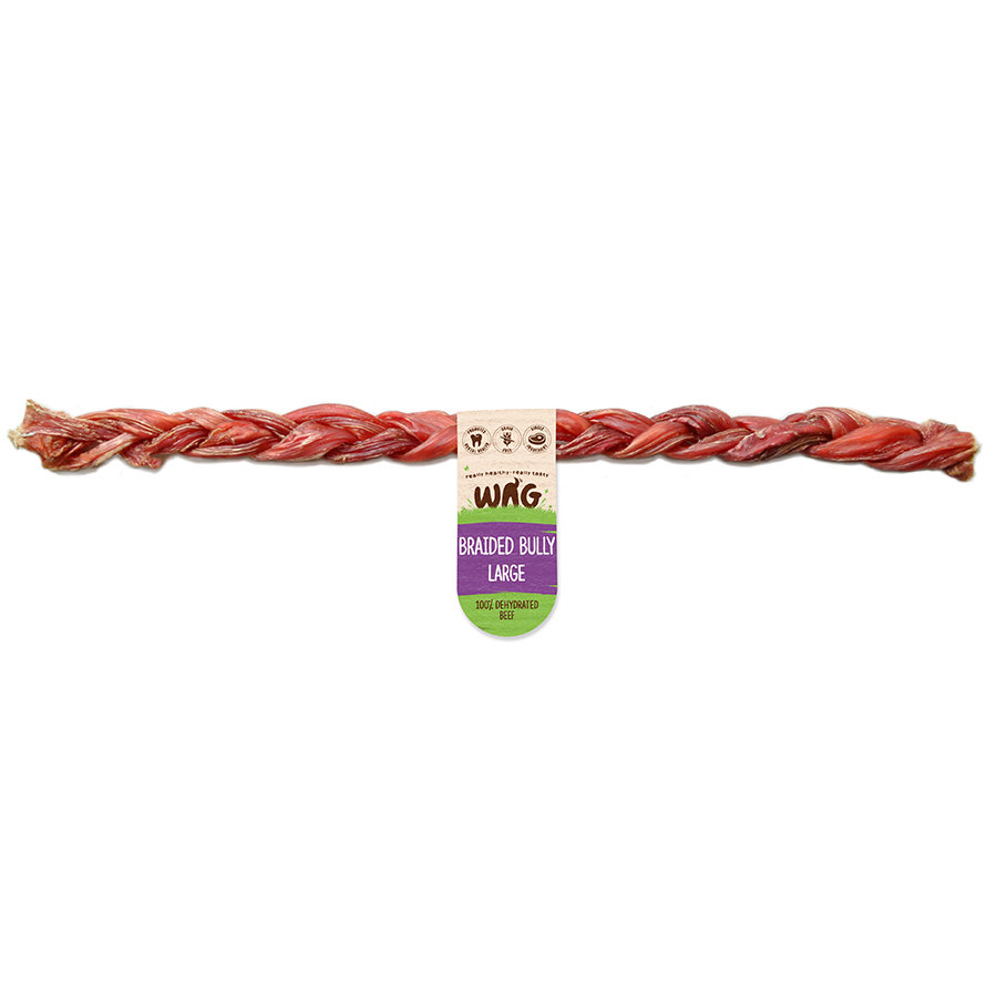 GetWag Braided Bully Stick, Large