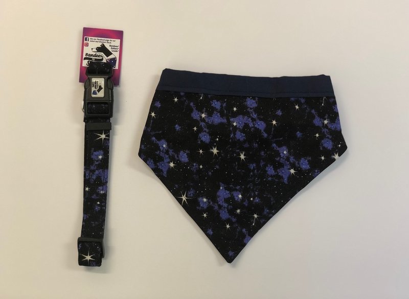 Galaxy Bandana, Collar and Lead Set - All Sizes