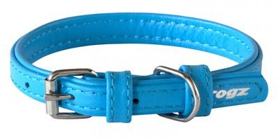 Rogz Leather Buckle Collar Turquoise, SMALL