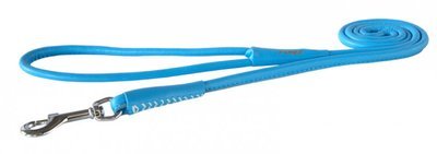 Rogz Leather Round Fixed Lead, TURQUOISE - LG