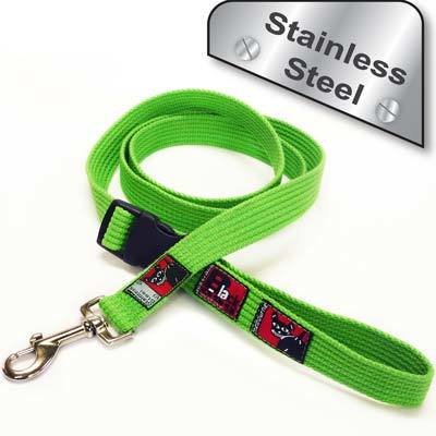 BlackDog Smart Lead - with Stainless Steel Snap Hook. GREEN Regular