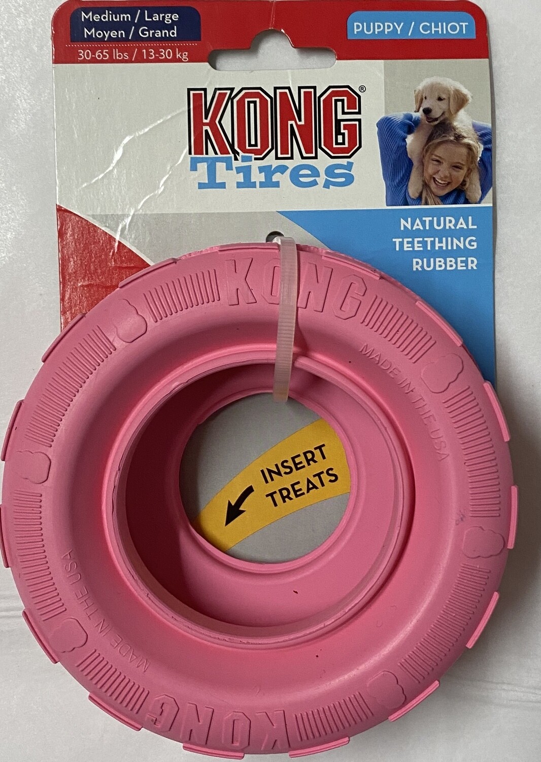 KONG Puppy Tire Pink MED/LARGE