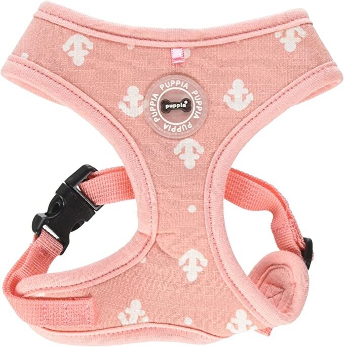 Puppia Ernest Harness A - Pink Anchors Large