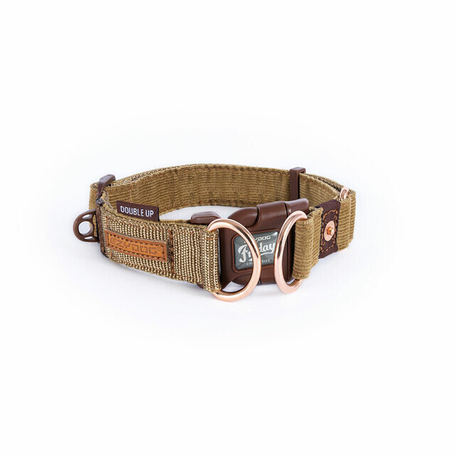 EzyDog Collar - Double Up Collar - Corduroy. MEDIUM