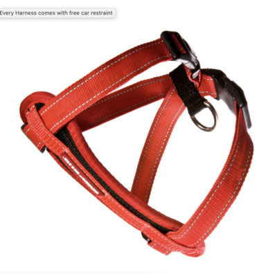 EzyDog Harness - Chest Plate Harness, Red. X-SMALL