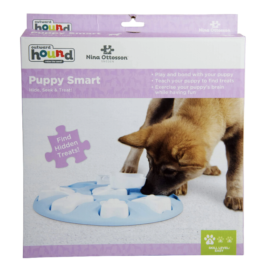 Puppy Smart - Hide, Seek &amp; Treat by Nina Ottosson Level 1 Blue &amp; White