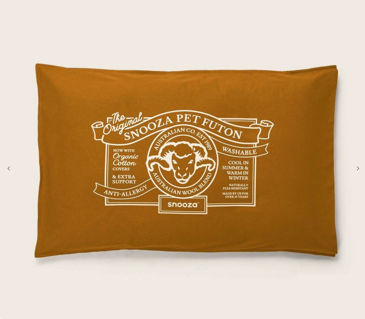 Snooza Organic Pet Futon - Caramel MIGHTY