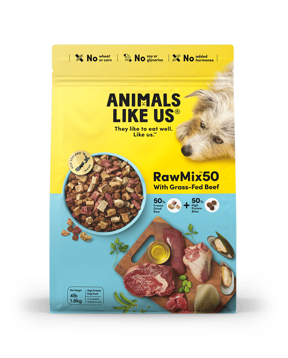 ANIMALS LIKE US RawMix50 Beef Dog Food 340gm