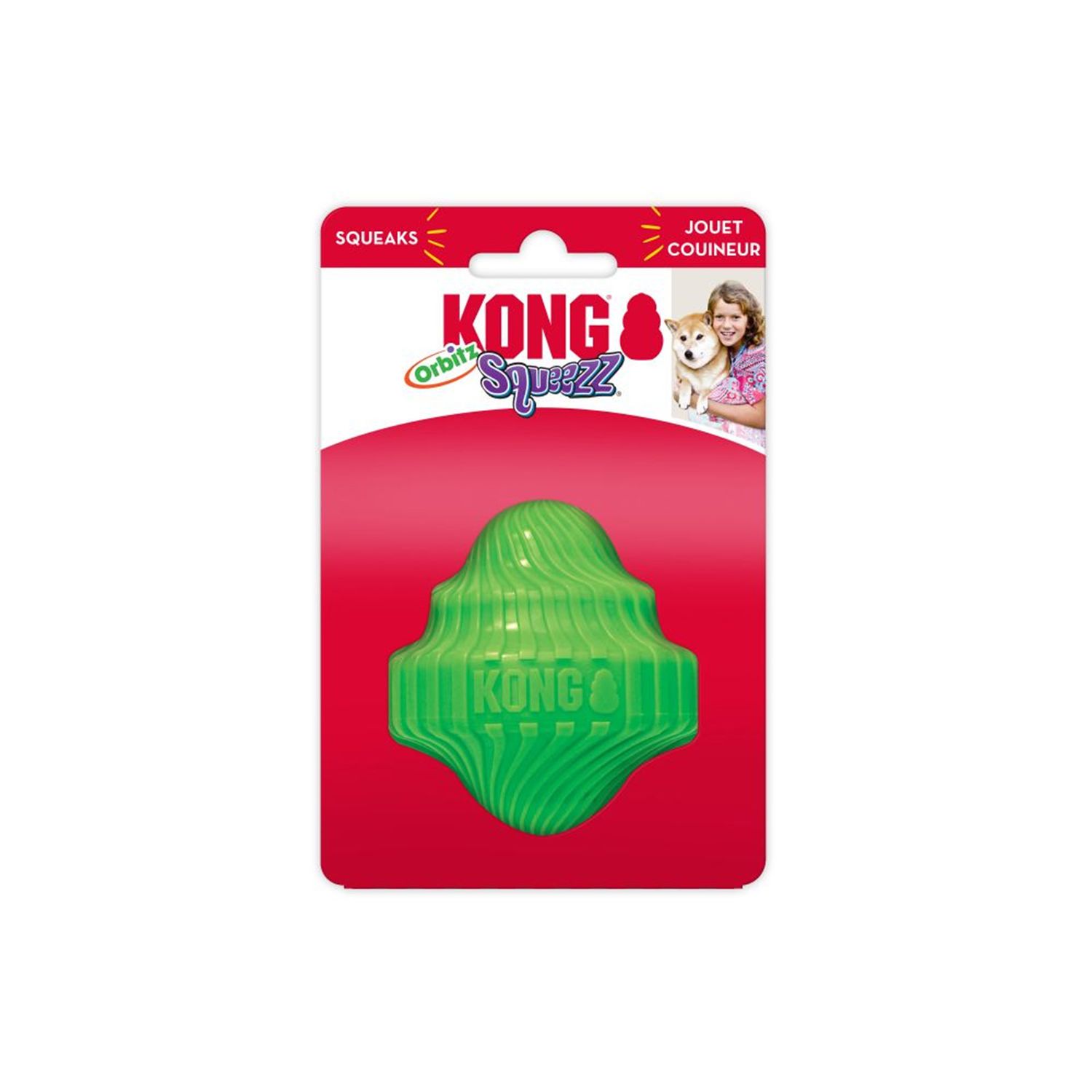 KONG Squeezz Orbitz Spin Assorted Colour - SMALL