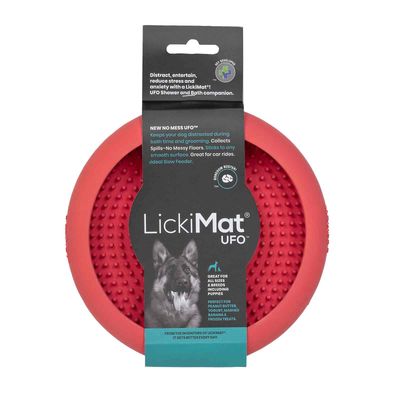 LickiMat® UFO Slow Feeder Bowl, RASPBERRY