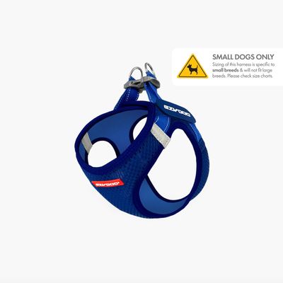 EzyDog Harness - Form Fit Active Mesh Harness SUITS SMALL BREEDS - X-Small BLUE.