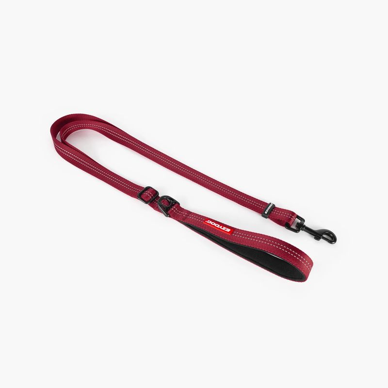 EzyDog Lead - Essential Adjustable Leash Sunday Burgundy Large size 180/25