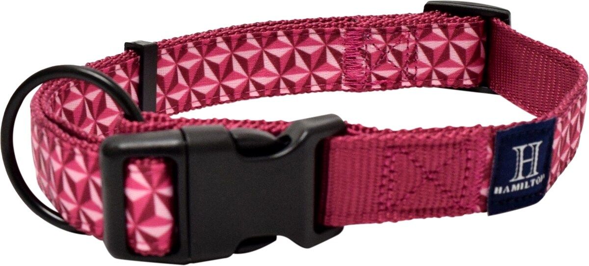 Hamilton Adjustable Dog Collar PINK Diamond - M/L