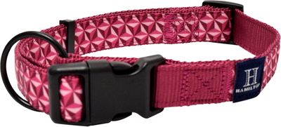 Hamilton Adjustable Dog Collar PINK Diamond - M/L