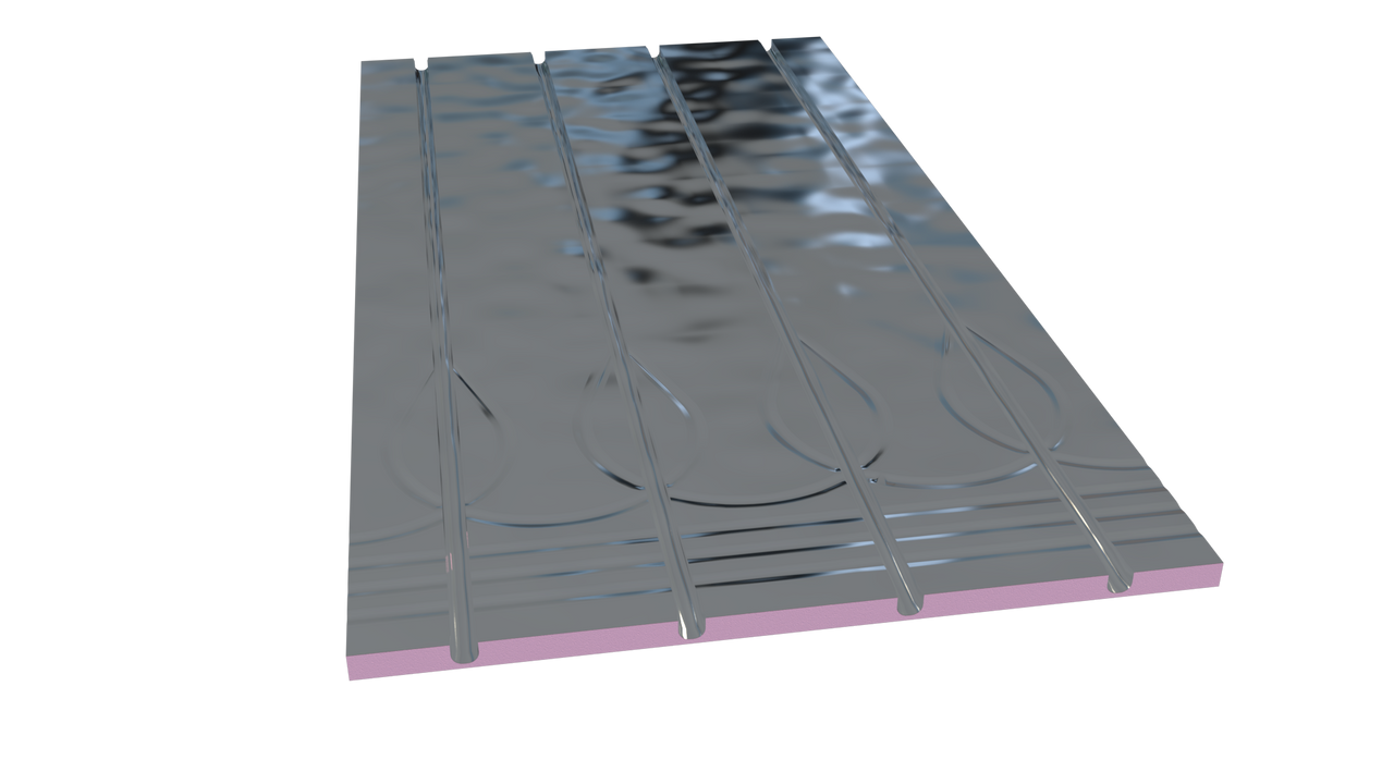 High Density Lightweight XPS Extruded Insulation 20mm UFH Floor Panel with Aluminium Diffuser