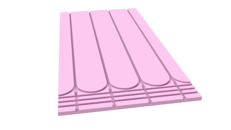 High Density Lightweight XPS Extruded Insulation 18mm UFH Floor Panel