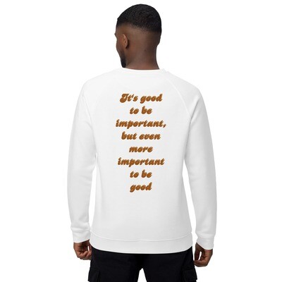 Unisex organic raglan sweatshirt