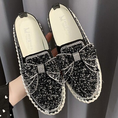 BEADED SLIDES WITH BOW