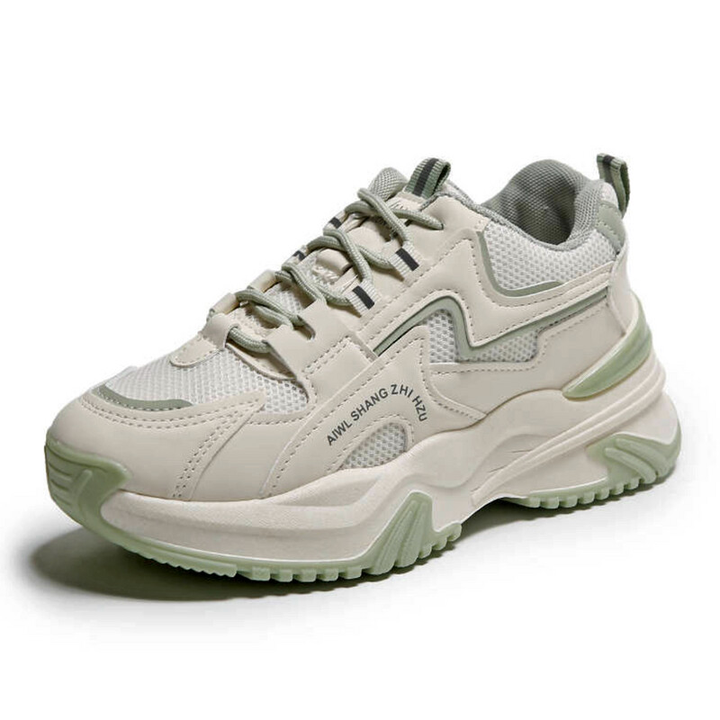 WHITE WITH NEON GREEN SNEAKERS