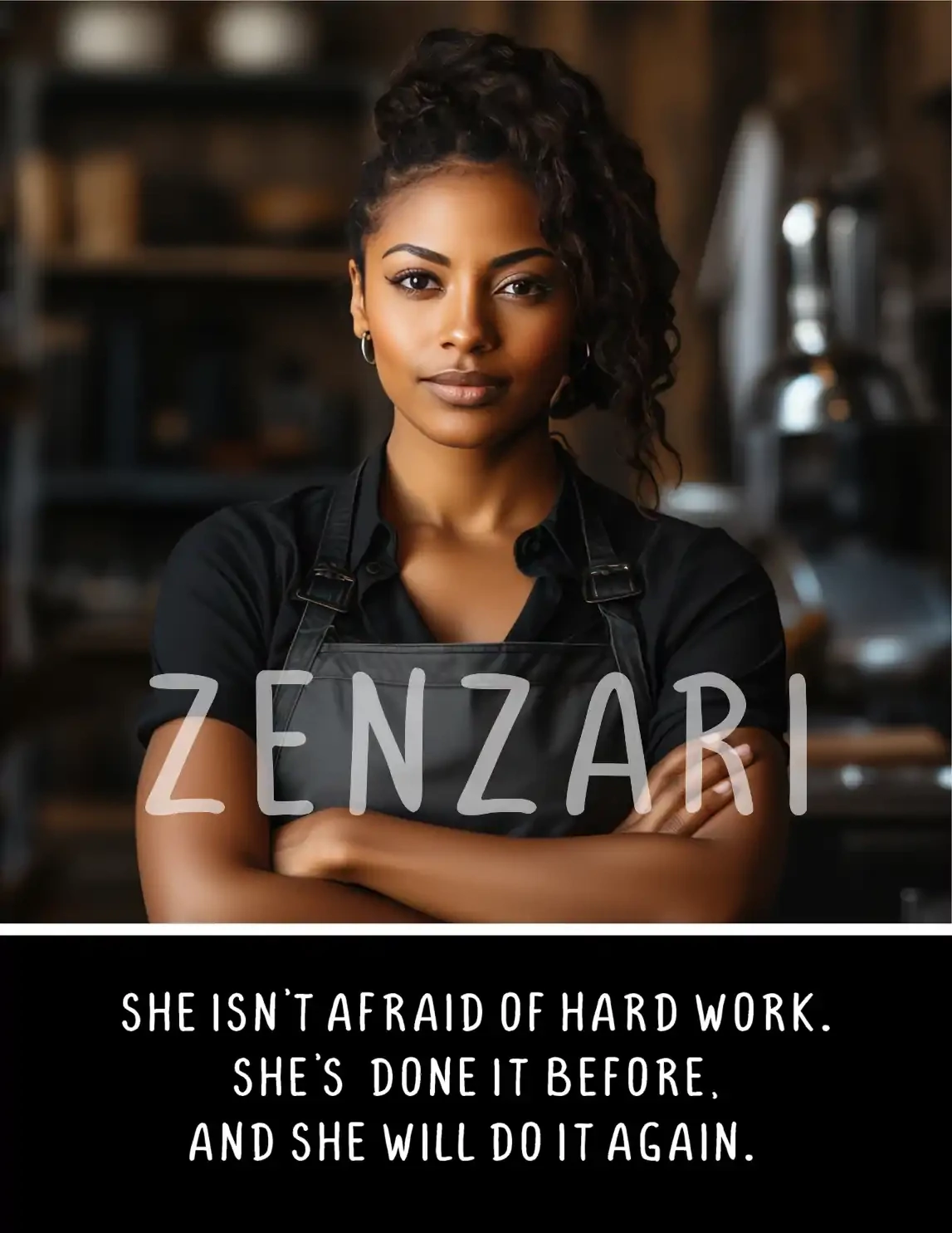 BODACIOUS WOMEN 046 PRINT SHE ISN&#39;T AFRAID OF HARD WORK