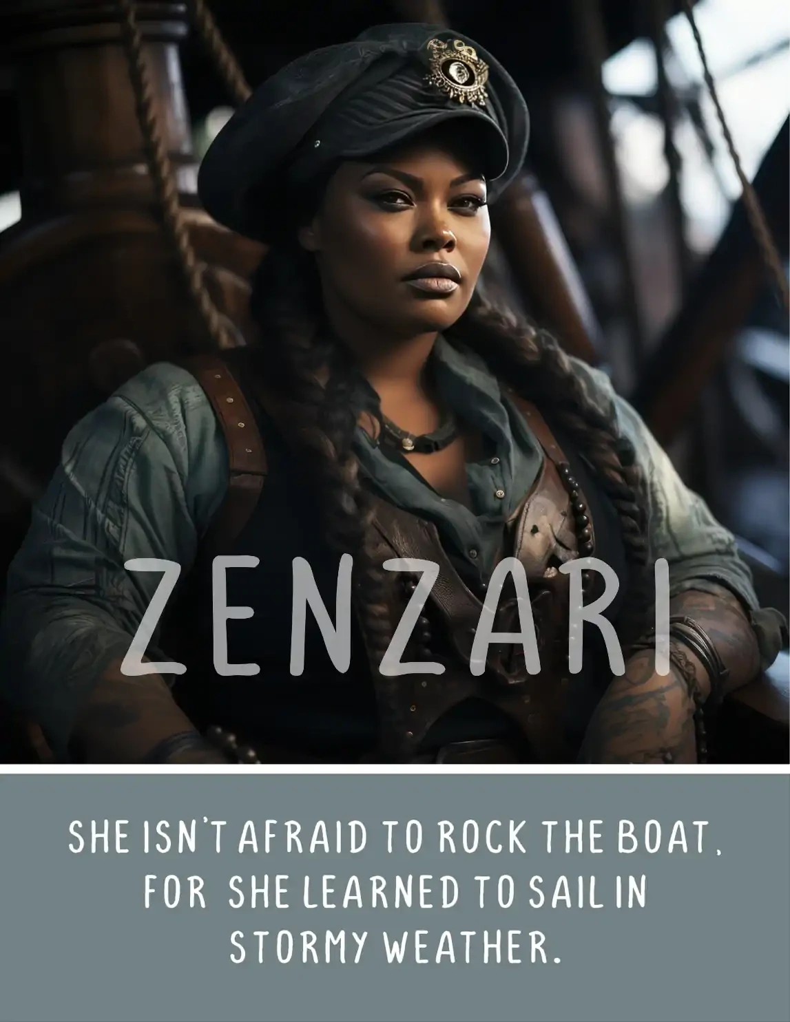 BODACIOUS WOMEN 052 PRINT SHE ISN&#39;T AFRAID TO ROCK THE BOAT