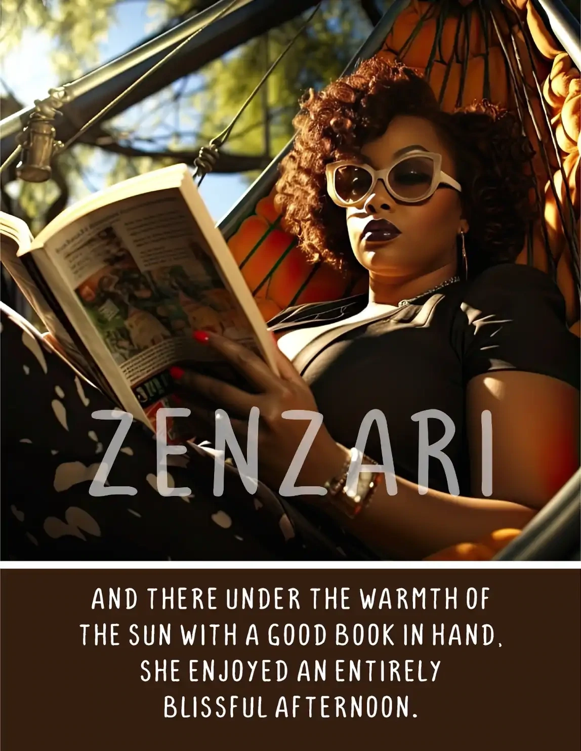 BODACIOUS WOMEN 058 PRINT WITH A GOOD BOOK IN HAND...