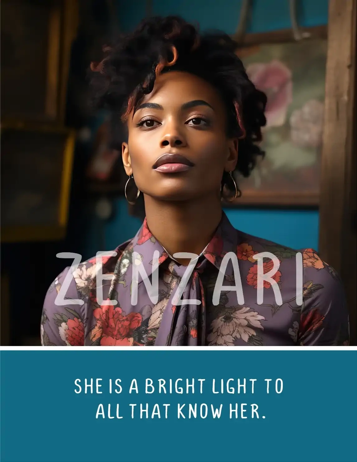 BODACIOUS WOMEN 070 PRINT SHE IS A BRIGHT LIGHT