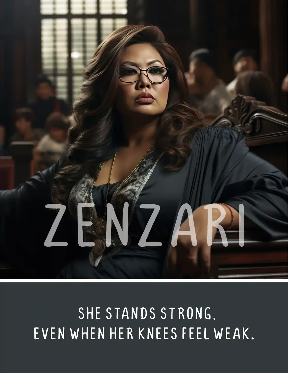 BODACIOUS WOMEN 072 PRINT SHE STANDS STRONG