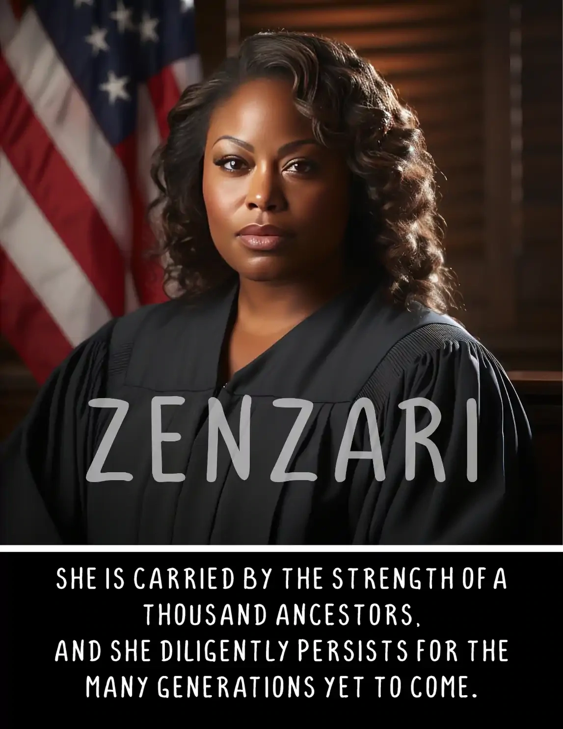 BODACIOUS WOMEN 076 PRINT CARRIED BY THE STRENGTH OF ANCESTORS AND DILIGENTLY PERSISTS