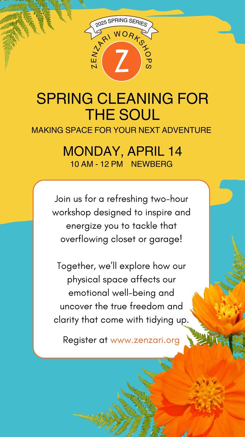 APRIL 14th SPRING CLEANING FOR THE SOUL  WORKSHOP