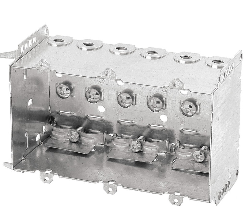 Four Gang Metal Box 3&#39;&#39;x 7 3/8&#39;&#39;x 2 1/2&#39;&#39;,50 Cu. Inch