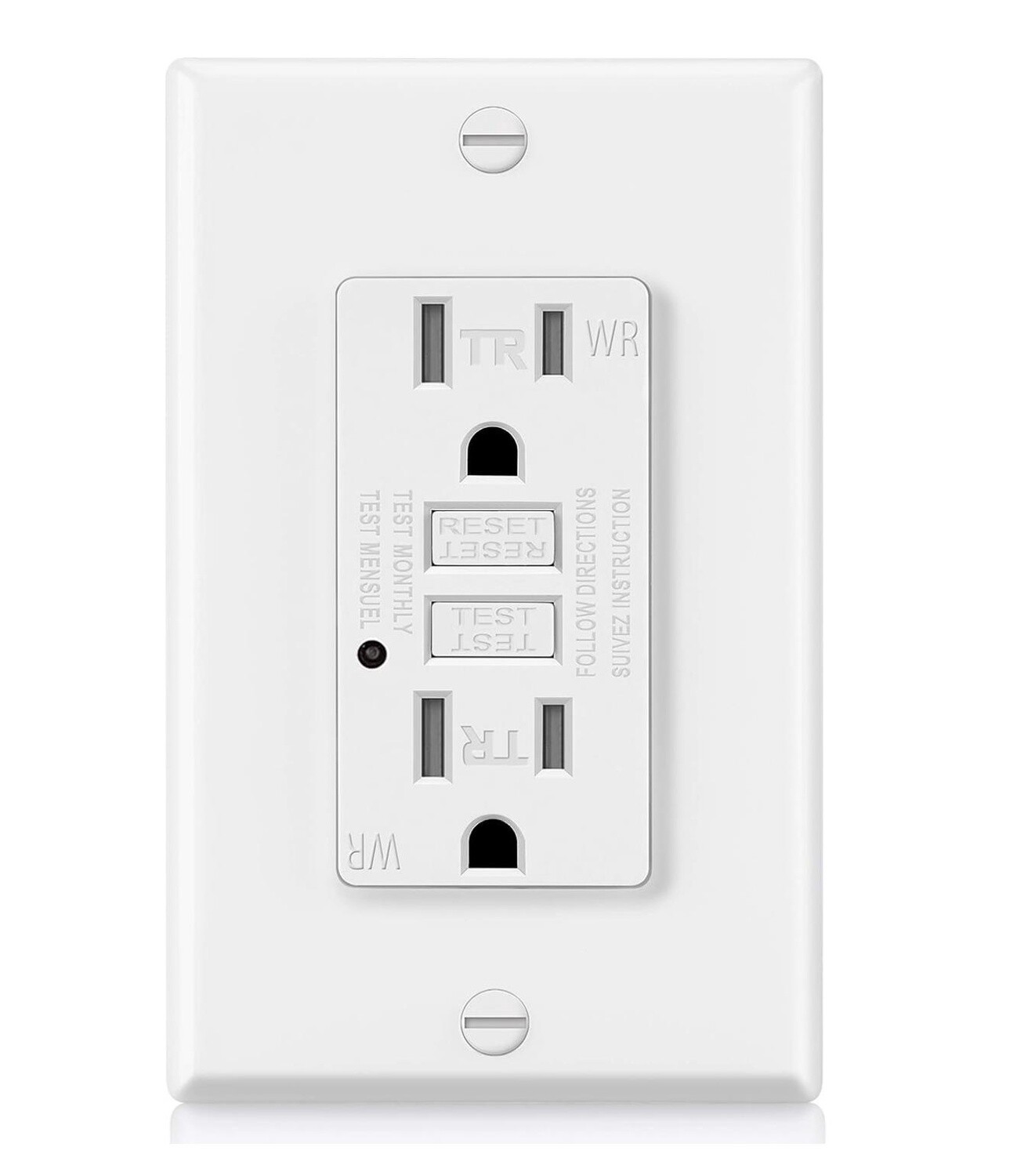 GFCI RECEPTACLE WITH SELF TESTING