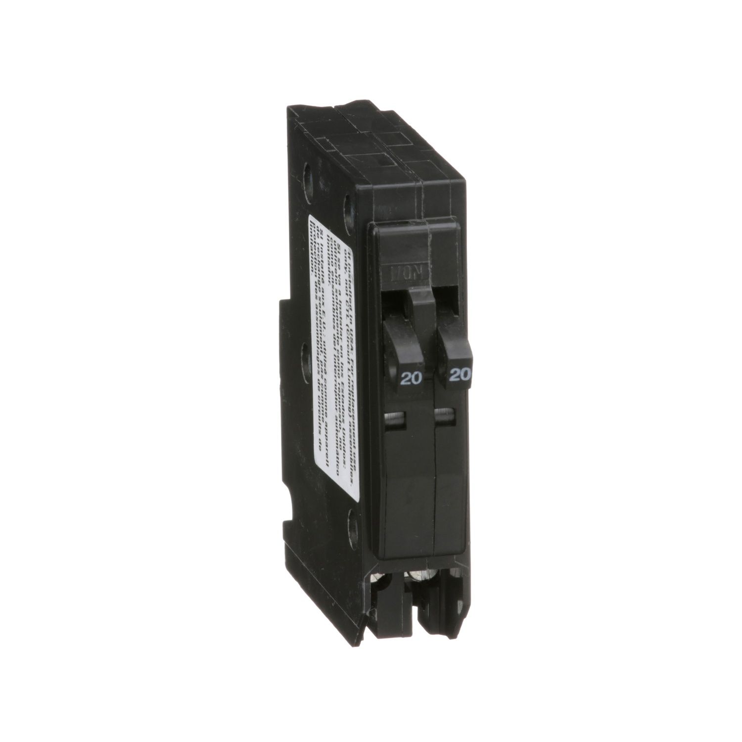 SQUARE D PLUG-IN BREAKER QO2020 1P 20/20A 120V TANDEM (DUAL)