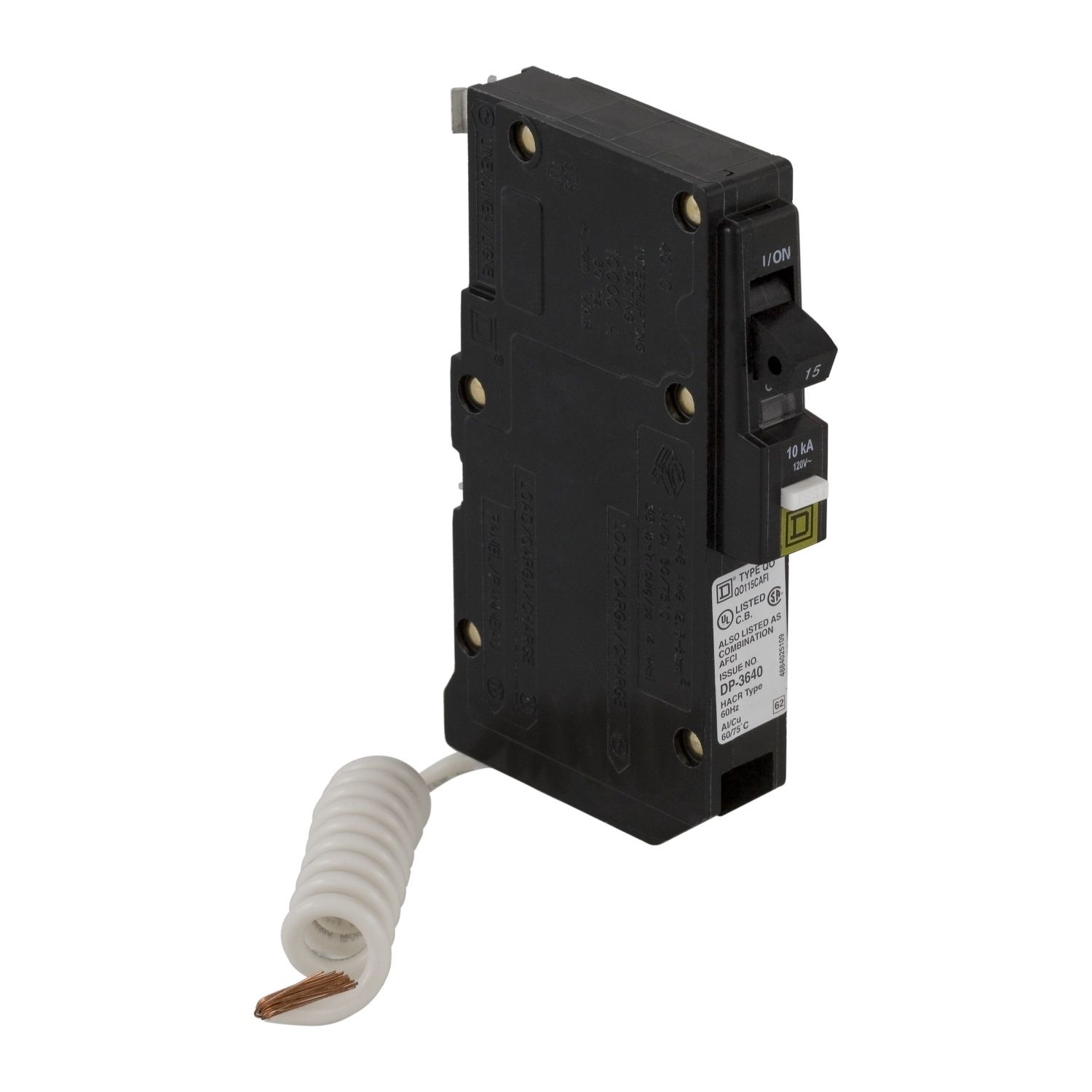 SQUARE D PLUG-IN BREAKER QO115CAFI 1P 15A 120V AFCI (PIGTAIL)