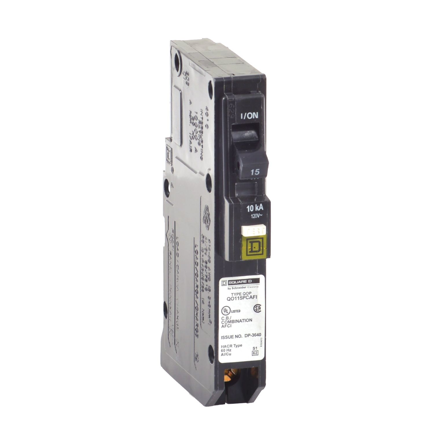 SQUARE D PLUG-IN BREAKER QO115PCAFI 1P 15A 120V AFCI (PLUG ON NEUTRAL)