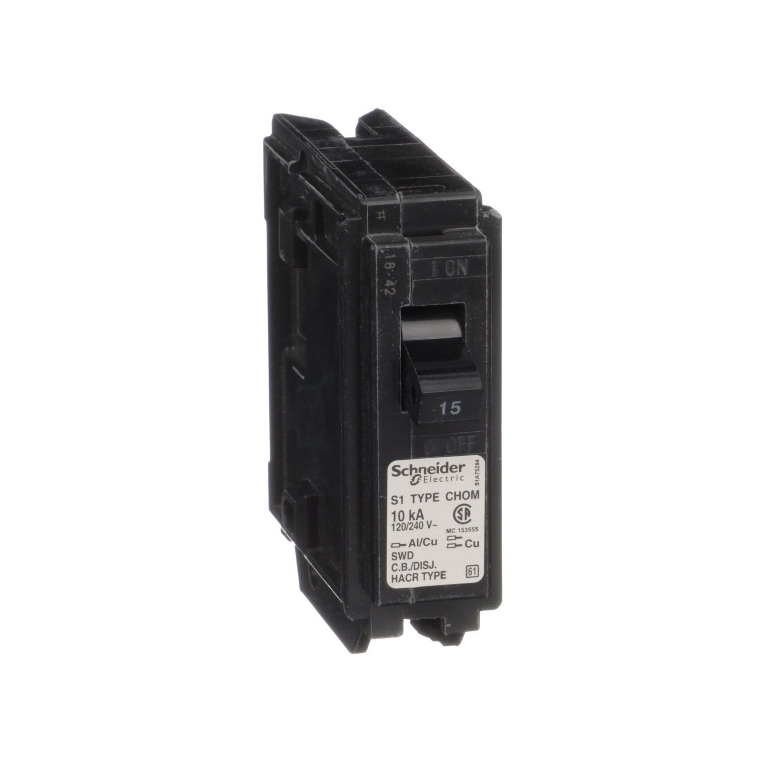 HOMELINE BREAKER CHOM115 1P 15A 120V