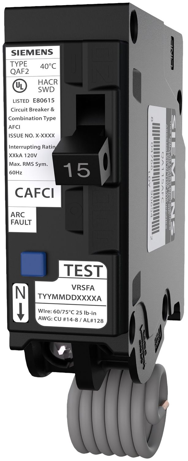 SIEMENS TYPE Q BREAKER QA115AFCCSA 1P 15A 120V AFCI
