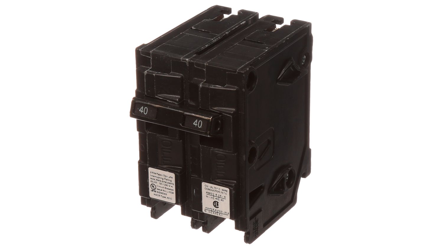 SIEMENS TYPE Q BREAKER Q240 2P 40A 240V