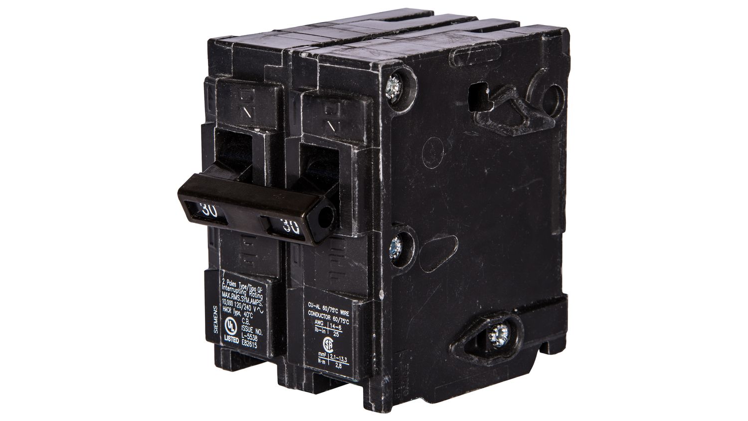 SIEMENS TYPE Q BREAKER Q2125 2P 125A 240V
