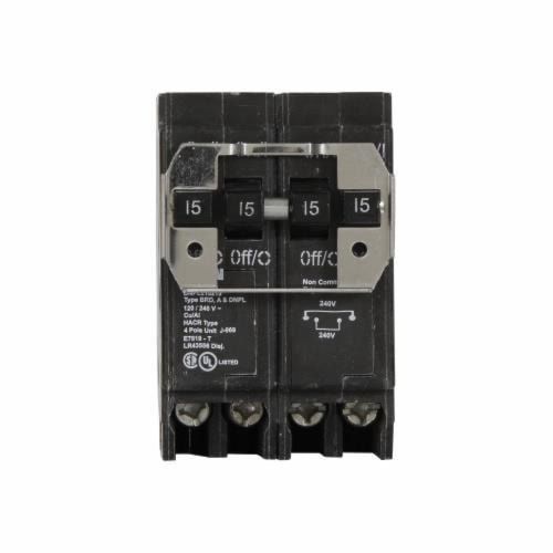 EATON BREAKER TYPE BR DNPL215215 2P 15/15A 240V QUAD