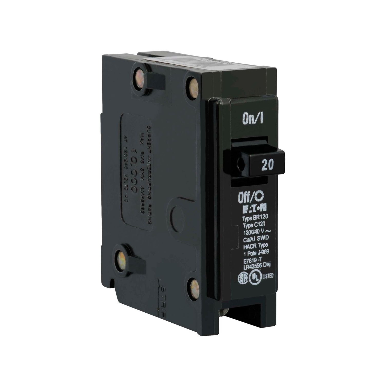EATON BREAKER TYPE BR BR120 1P 20A 120V