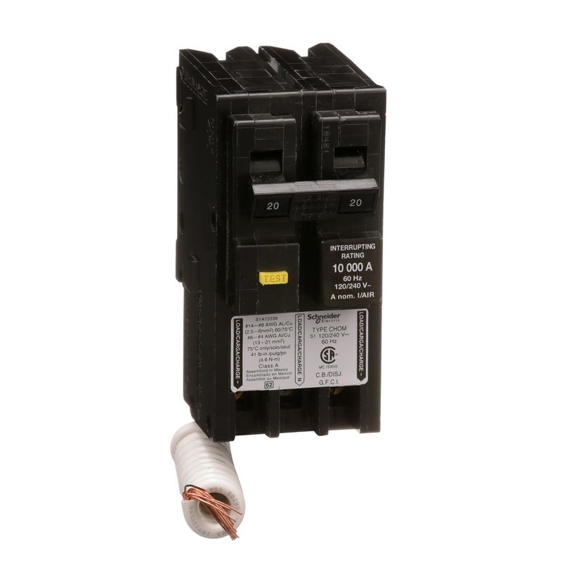 HOMELINE BREAKER CHOM220GFI 2P 20A 240V CLASS A GFCI