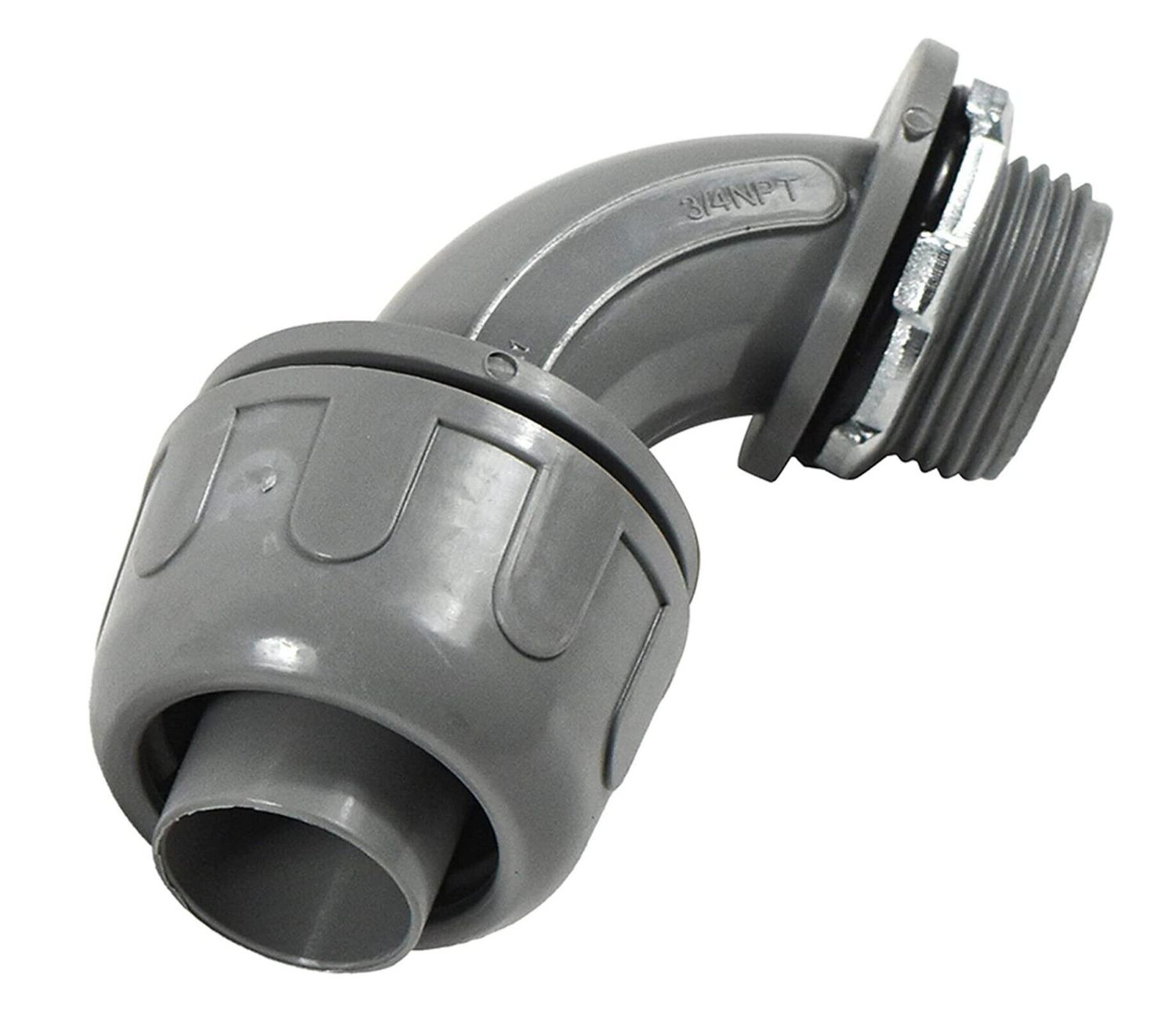 LIQUID-TIGHT CONNECTOR FOR AC WHIP ELBOW 3/4&quot;