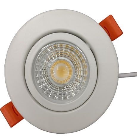 VOTATEC 3&quot; RECESSED GIMBAL DOWN LIGHT DIMMABLE 7W 560LM WHITE 5CCT