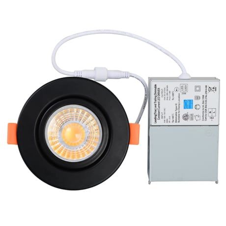 VOTATEC 3&quot; RECESSED GIMBAL DOWN LIGHT DIMMABLE 7W 560LM BLACK 5CCT
